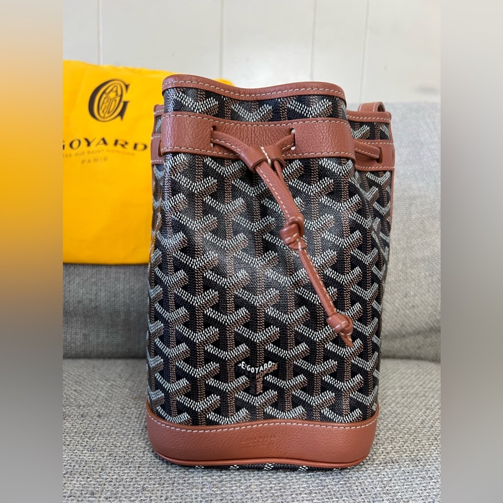 GOYARD Goyardine Petit Flot Bucket Bag PM Black Gold - Picture 15 of 16